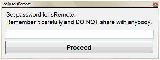 Sremoteパスワードを設定する