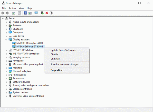 Päivitä näytönohjain manuaalisesti | PerfNet-virhetapahtuman tunnus 2004 Windowsissa