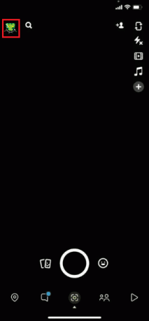 Toque no ícone do seu perfil do Snapchat no canto superior esquerdo | Você pode enviar uma mensagem de texto para alguém que você bloqueou no iPhone