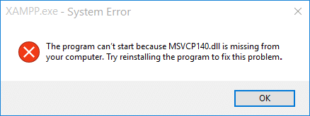 Виправити MSVCP140.dll відсутній у Windows 10