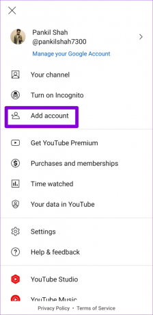 Pridajte účet v službe YouTube pre mobil
