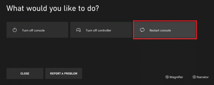 Selecione Reiniciar console. Consertar a pessoa que comprou isso precisa fazer login no Xbox