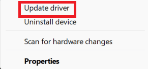 натисніть Оновити драйвер. Виправте параметри USB, які не відображаються на Android під час підключення до ПК
