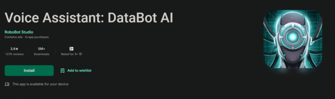 Glasovni pomoćnik DataBot AI. 26 najboljih AI pomoćnika za Android