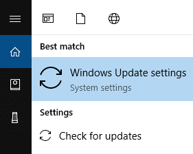 Apăsați Windows + I pentru a deschide setările de sistem sau tastați direct Windows Update Setting