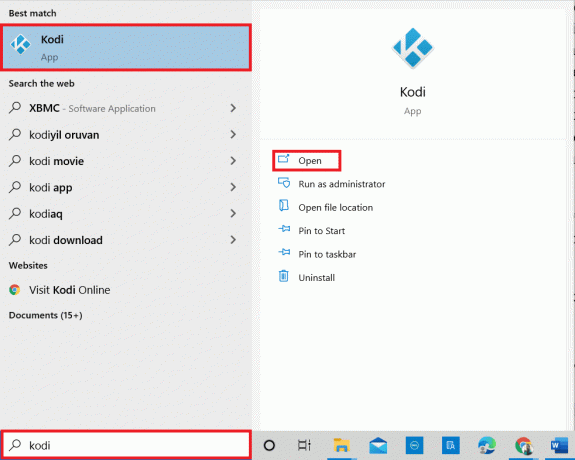 Tryck på Windows-tangenten. Skriv Kodi och starta den | 8 bästa alternativen till noobs och nördar