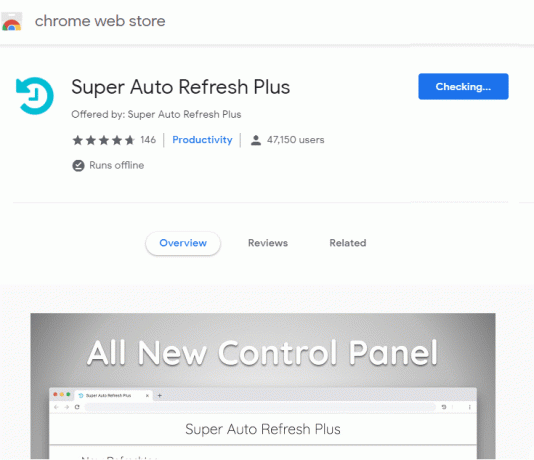 Suchen Sie im Chrome Web Store nach Super Auto Refresh Plus