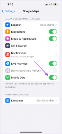 įgalinti mobiliuosius duomenis, skirtus Apple Music iPhone 1