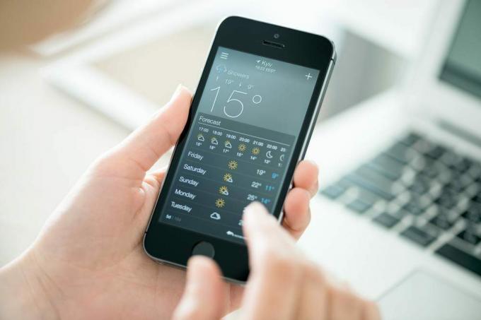 Prognoza aplicației meteo Shutterstock Iphone 5S