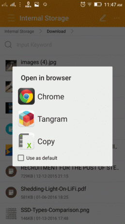 Opzioni del browser Chrome