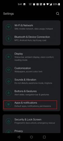 Atingeți Aplicații și notificări