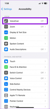 VoiceOver iPhone-on