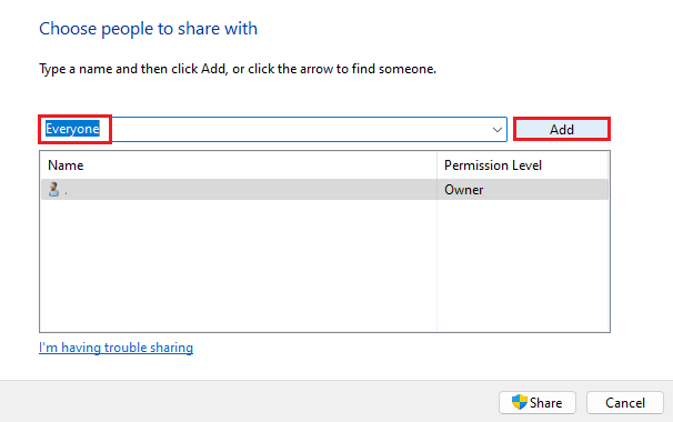 dodajte sve u dijeljenu datoteku s prozorom. Ispravite instalacijsku pogrešku OBS u sustavu Windows 10