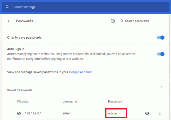 Una volta inserito il PIN o la password, sarà possibile visualizzare la password desiderata.