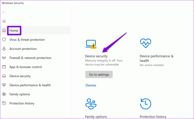 เปิด Device Security ใน Windows 11