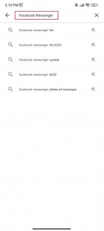 Pesquise o Messenger do Facebook 