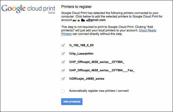 Google Cloudprinter