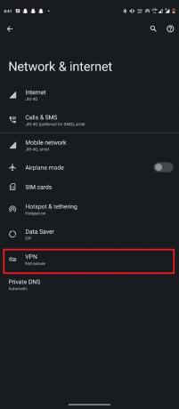 VPN を選択