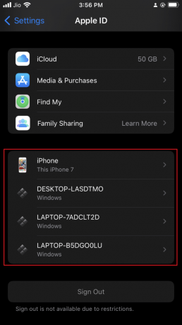 список устройств войти с Apple ID iphone