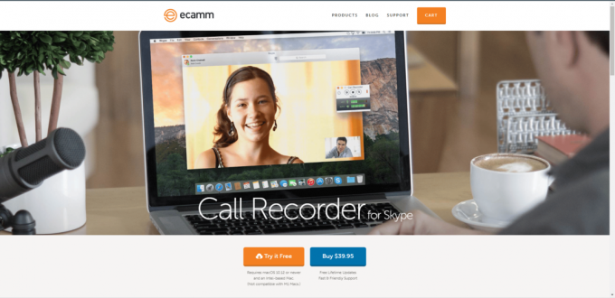 ecamm Call Recorder voor Skype officiële website. Beste gratis podcast-opnamesoftware