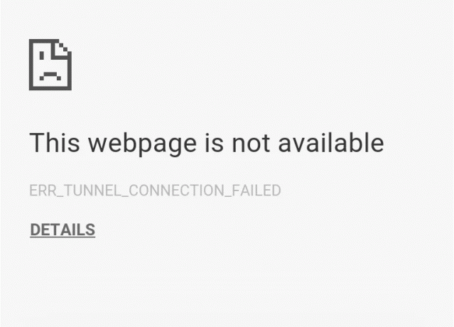 Oprava – ERR_TUNNEL_CONNECTION_FAILED Chyba v prohlížeči Google Chrome