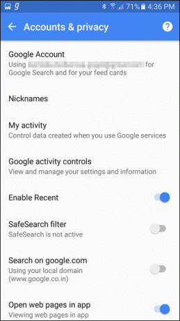 Setări Google Android 13