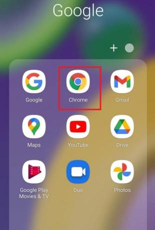 افتح Chrome على جهاز Android الخاص بك