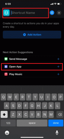 Въведете желаното име за пряк път и натиснете Open App | Как да върнете приложението обратно на началния екран на iPhone