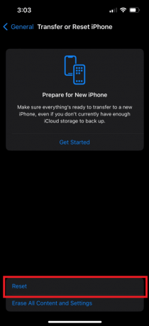 Atingeți Resetare. | iPhone 11 supraîncălzind iOS 15