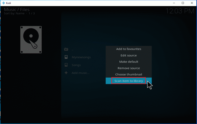 Изберете опцията Сканиране на елемент в библиотека. Как да изтеглите музика в Kodi