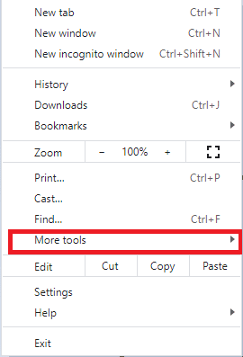 Ici, cliquez sur l'option Plus d'outils.