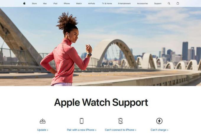 Apple Watch Support hemsida | Apple Watch fastnar vid uppdatering under ihopparning