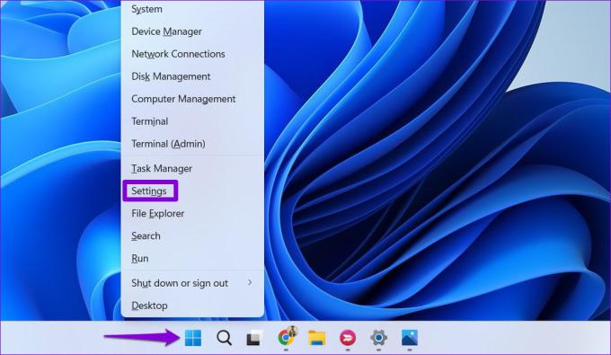 Öppna Inställningar i Windows 11