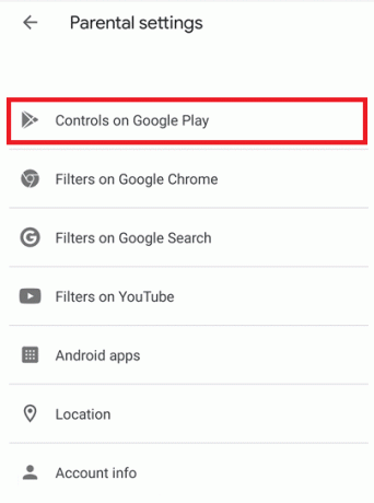 Google Play पर नियंत्रण पर टैप करें माता-पिता की अनुमति के बिना पारिवारिक लिंक कैसे निकालें I