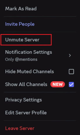 napsauta Unmute Channel tai Unmute Server. 11 tapaa korjata viestit, joiden lataus epäonnistui