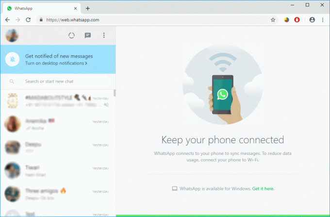 Tjek browserkompatibilitet | Fix Kan ikke oprette forbindelse til WhatsApp Web
