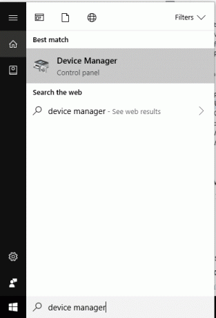 พิมพ์ Open Device Manager ในแถบค้นหาแล้วกด Enter