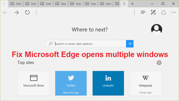 Исправить Microsoft Edge открывает несколько окон