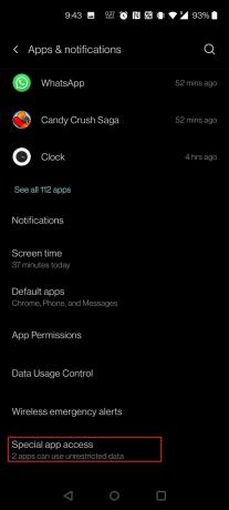 Торкніться опції Спеціальний доступ до програми