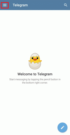اضغط على أيقونة همبرغر. كيفية إنشاء حساب Telegram