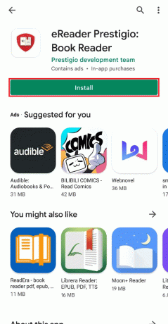 Installeer de eReader Prestigio-app vanuit de Google Play Store