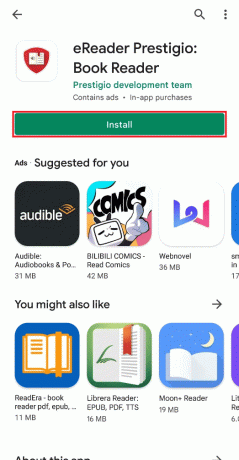 Google Play Store से eReader Prestigio एप्लिकेशन इंस्टॉल करें