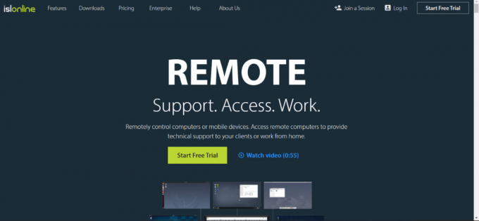 ISLオンラインのホームページ。 26 最高の無料の TeamViewer の代替案