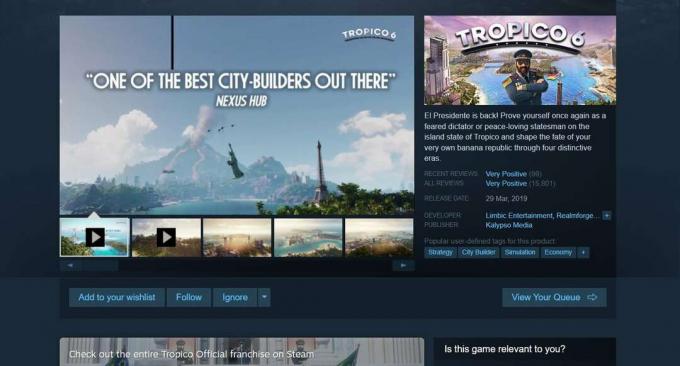 Tropico 6 Steamissä | ilmaiset kaupungin rakentamispelit verkossa