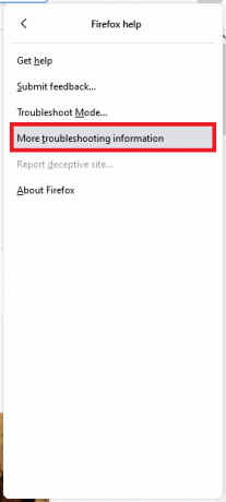 listeden Daha fazla sorun giderme bilgisi seçeneğini seçin. Fix Firefox Yanıt Vermiyor