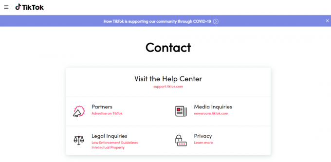Страница за контакт в TikTok. Коригирайте TikTok не може да изпраща съобщения поради настройките за поверителност