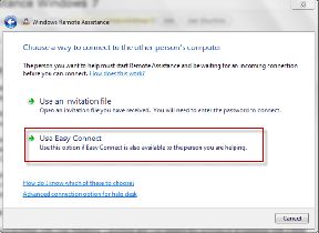 პრობლემების გადასაჭრელად გამოიყენეთ Windows 7 დისტანციური დახმარება Easy Connect