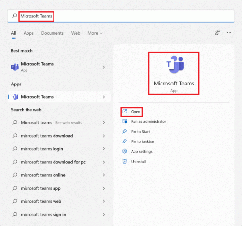Wyniki wyszukiwania w menu Start dla Microsoft Teams. Jak uniemożliwić automatyczne otwieranie aplikacji Microsoft Teams w systemie Windows 11?