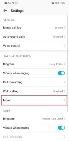 Şimdi Daha Fazla seçeneğine dokununŞimdi, Daha Fazla seçeneğine dokunun | Android'de Sesli Posta Nasıl Kurulur
