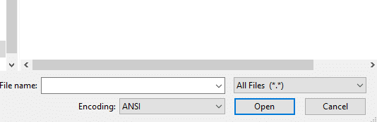 Jeśli nie widzisz pliku hosts w tym folderze, wybierz „Wszystkie pliki” w opcji poniżej